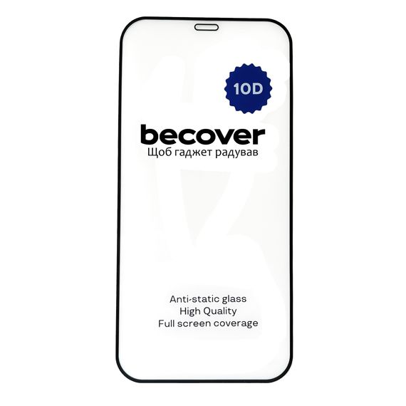 Скло захисне BeCover Apple iPhone 12 Pro 10D Black (711512) | Зображення 1