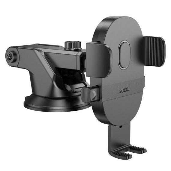 Автотримач Hoco H19 Mighty one-button (center console) Black | Зображення 2
