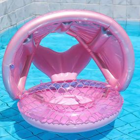 Надувне коло з трусиками та дахом для захисту від сонця Русалка