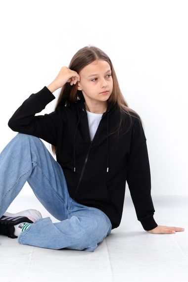 Худі для дівчинки (підлітковий) Носи своє 146 Чорний (p-14115-158600) | Зображення 1