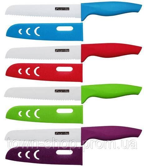 Нож керамический Kamille Miracle Blade для хлеба 15см + чехол цветной KM-5159