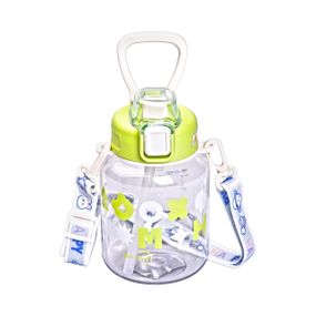 Бутылка для воды Gucgres детская 650 мл на ремешке зеленая HP-14-43GR