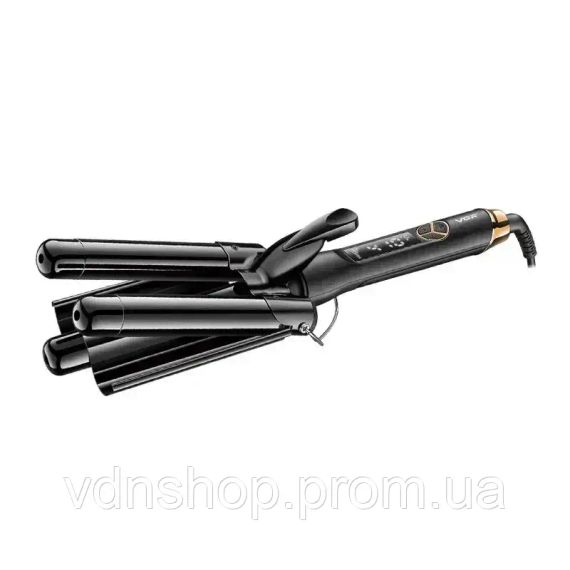 Потрійна плойка для завивки волосся VGR V-591 три хвилі діаметром 25 мм потужністю 125 Вт | Зображення 2