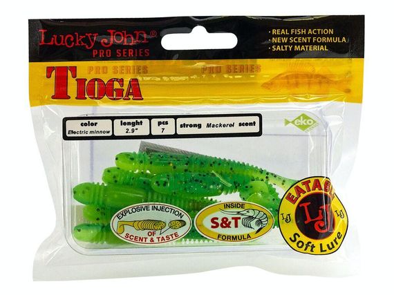 Виброхвост Lucky John Лаки Джон Tioga 2.9" T18 7шт | Зображення 1