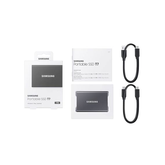 SSD накопичувач Samsung T7 1TB USB 3.2 GEN.2 Gray (MU-PC1T0T/WW) | Зображення 7