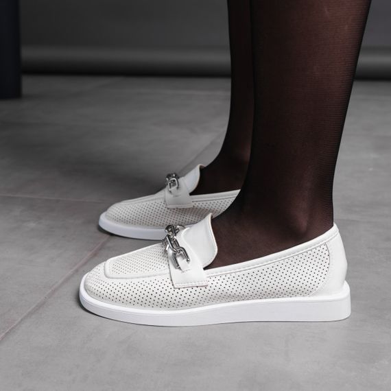 Лоферы женские Fashion Halsey 3576 38 размер 24,5 см Белый | Зображення 1