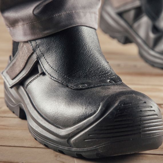 Черевики захисні для зварювальника FORNAX, S3 HRO, комп. нос., високі, чорні, пара, р.45 | Зображення 5