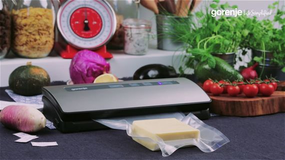 Вакуумный упаковщик GORENJE VS120E/электронное управление/120 Вт./ф-ция запаивания и вакуумиров (VS120E) | Зображення 4