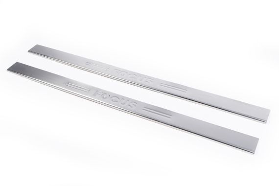 Накладки на пороги (Carmos, 2 дверна, нерж.) для Ford Focus II 2005-2008 рр