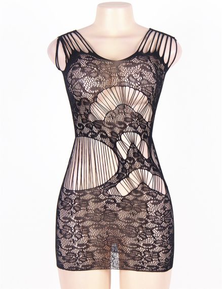 Мереживне плаття з декоративними бретельками Star Night Magic чорний, XS-M Sex Aura | Зображення 2