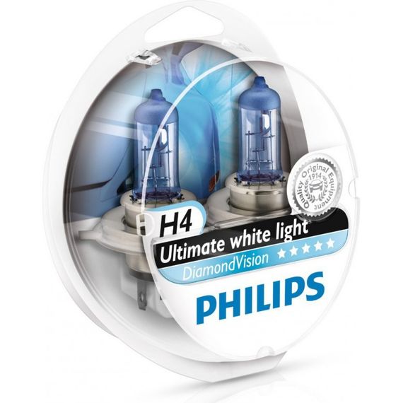 Комплект галогеновых ламп PHILIPS 12342DVSP H4 60/55W 12V P43t Diamond Vision | Зображення 3