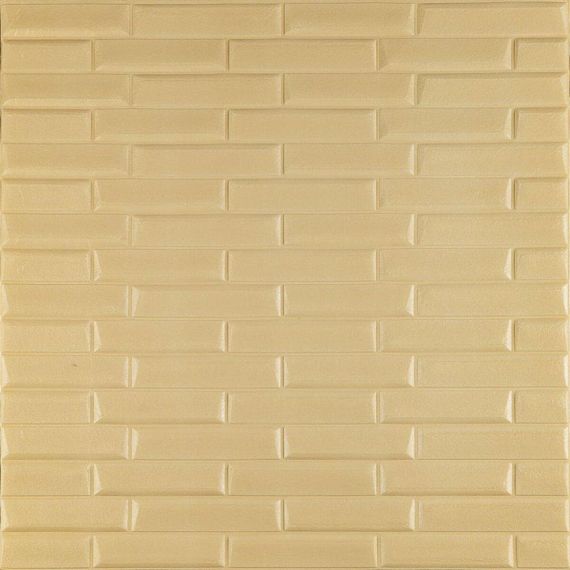 3D панель самоклеюча кладка жовто-пісочна 770х700х7 мм (032) SW-00000010