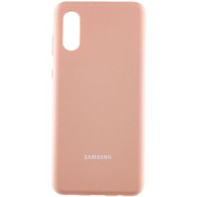 Чехол Silicone Cover Full Protective (AA) для Samsung Galaxy A02 Розовый / Pink Sand