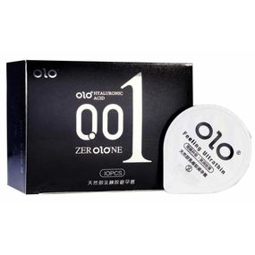 Презервативы Olo 0.01 Black, ультратонкие, с гиалуроновой кислотой, 10 шт. Sex Aura