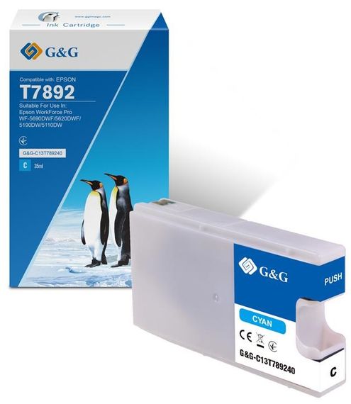 Картридж G&amp;G для Epson WF-5110/WF-5620 cyan XXL (4000 стр) (G&amp;G-C13T789240)
