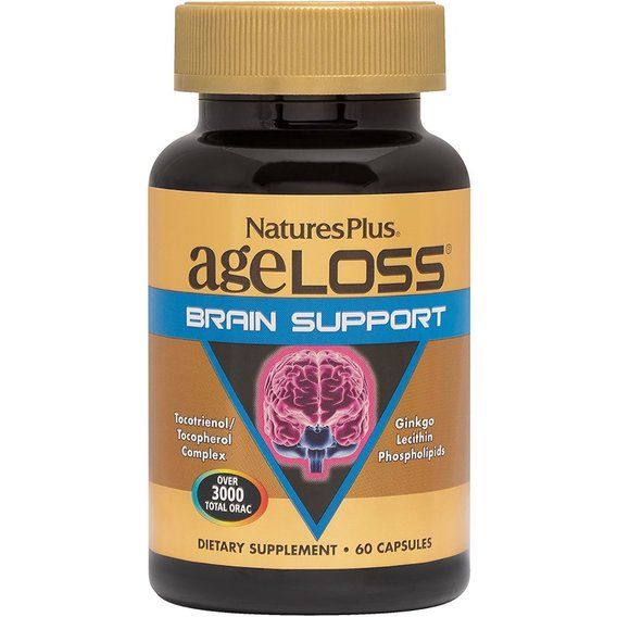 Комплекс для профілактики роботи головного мозку Nature's Plus Age Loss Brain Support 60 Caps NTP8011
