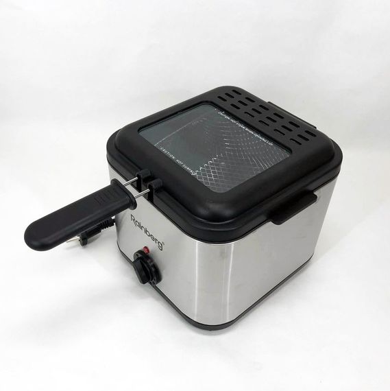 Фритюрниця для дому Rainberg RB-2219 з терморегулятором та знімною чашею електрофритюрниця міні фритюрниця NL-97 | Зображення 6
