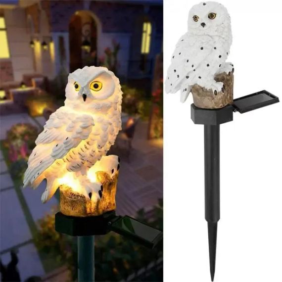 Фонарь садовый Сова с солнечной панелью WHITE | Зображення 8