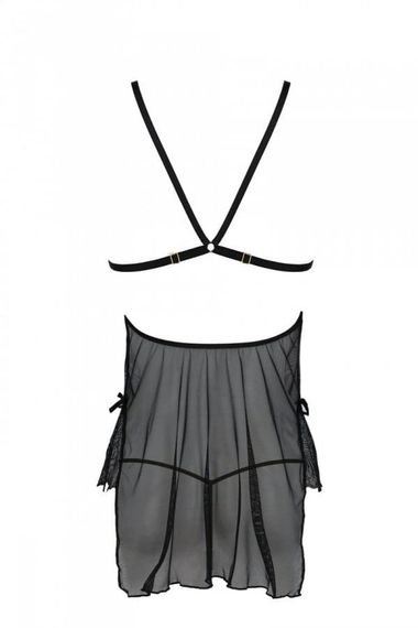 Сорочка Passion DELIENA CHEMISE Чорна S/M | Зображення 4