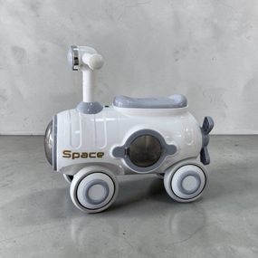 Детский беговел-толкарь Space 619 музыкальный со световыми колесами. Серый