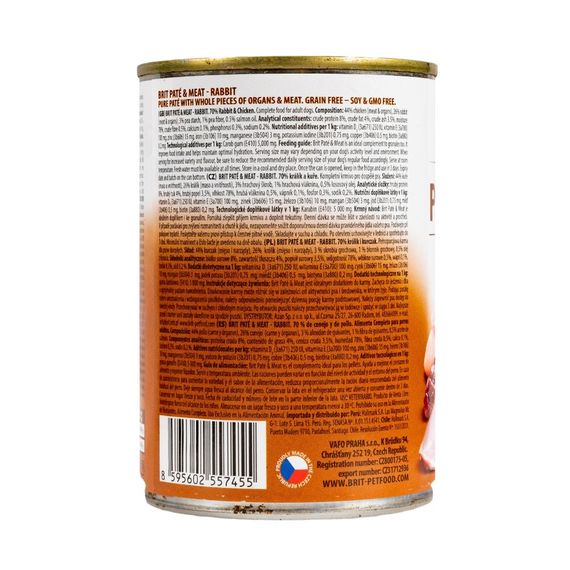 Корм вологий Brit Care Pate and Meat для дорослих собак з кроликом 400 г | Зображення 3