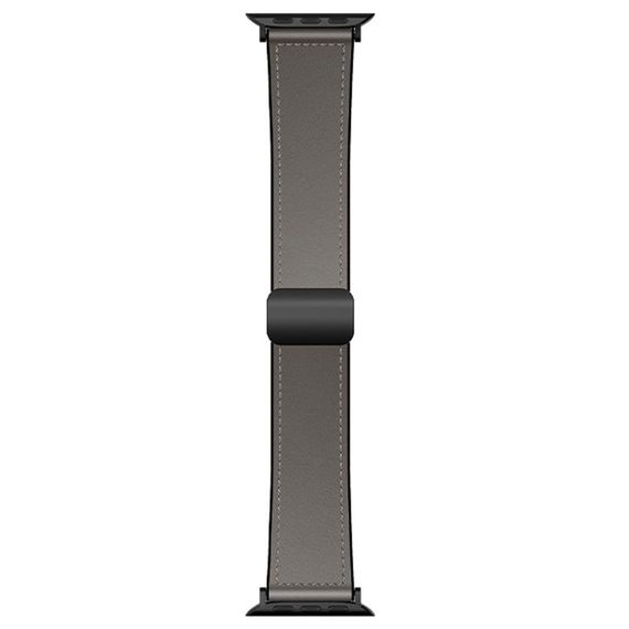 Ремешок Hoco WA34 Basic magnetic buckle silicone leather strap для Apple watch 38/40/41/42mm Dark Gray