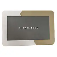 Прочный влагостойкий коврик для ванны Shower Room  40х60 см Серый, Синий, Розовый, Зеленый, коричневый | Зображення 5