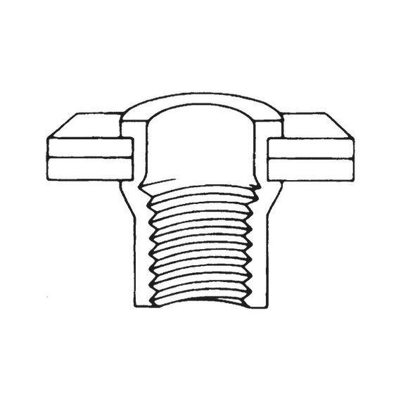 Заклепка різьбова з циліндричною рифленою головкою Wurth A2K 6,9X16 M5 | Зображення 3