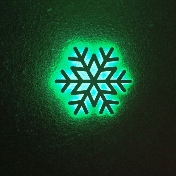 Панно декоративне картина на стіну Сніжинка LED підсвітка 16 кольорів телефон 400х400 acr-p000211 | Зображення 6