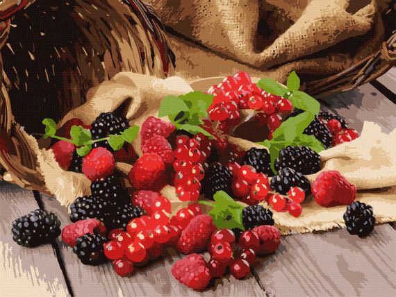 Картина по номерам. Art Craft "Садовые ягоды" 40х50  12013-AC