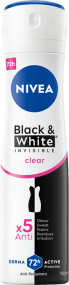 NIVEA Black & White Invisible Антиперспірант-спрей, 72 години, clear 150 мл