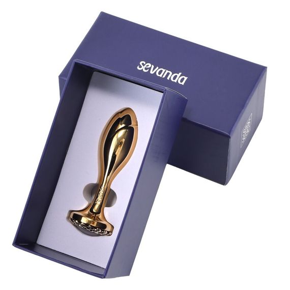 Металева анальна пробка LOCKINK SEVANDA Pearl Rose-shape Anal Plug, зі штучною перлиною | Зображення 5