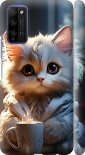 Чохол на Huawei Honor 30 Lite Білий кіт "5646m-2074-2448"