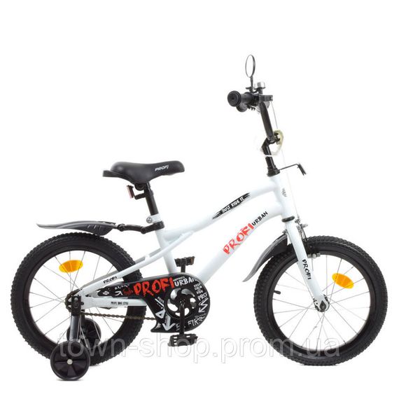 Велосипед детский PROF1 Y16251-1 16 дюймов, белый | Зображення 2