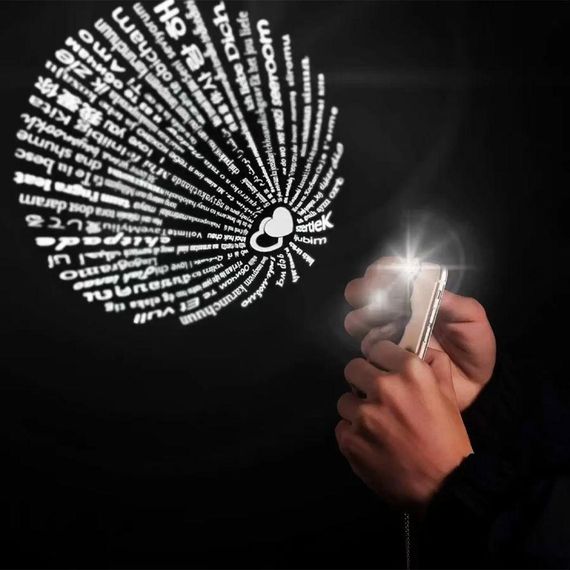 Кулон з ланцюжком "I love you" на 100 мовах світу / Жіночий кулон з проекцією / Підвіска на шию | Зображення 3