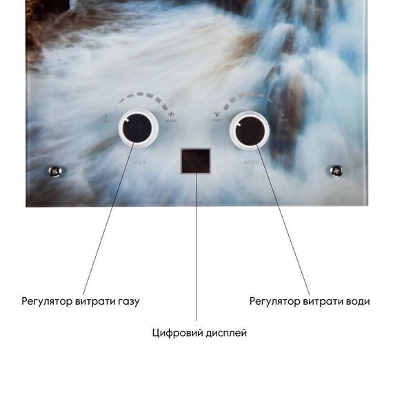 Колонка газовая дымоходная Thermo Alliance JSD20-10GA 10 л панель из стекла с рисунком море | Зображення 5