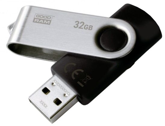 USB флеш накопичувач Goodram 32GB UTS2 (Twister) Black USB 2.0 (UTS2-0320K0R11) | Зображення 1