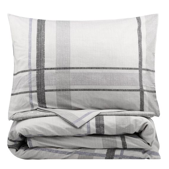 Набір постільної білизни 2,0сп Ardesto Gloria, 200х220см, 100% бавовна, сатин, клітинка, тауп (ART2022CG) | Зображення 4