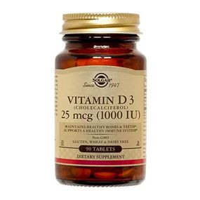 Витамин D Solgar Vitamin D3 (Cholecalciferol) 1000 IU 90 Tabs