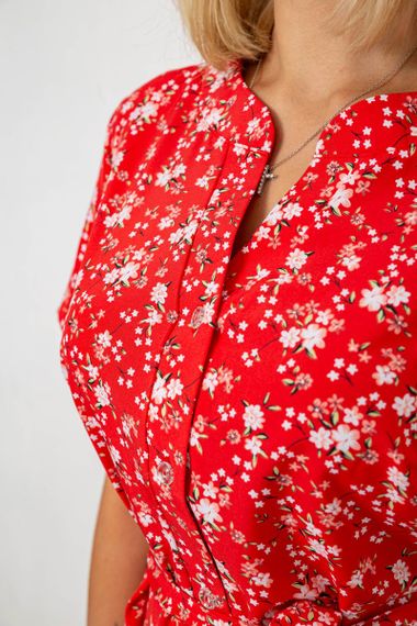 Платье софт с принтом, цвет красный, 230R1111 | Зображення 4