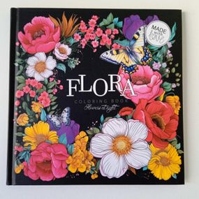 Розмальовка антистрес  Flora 160Х160 см, 24 аркуші, тверда обкладинка