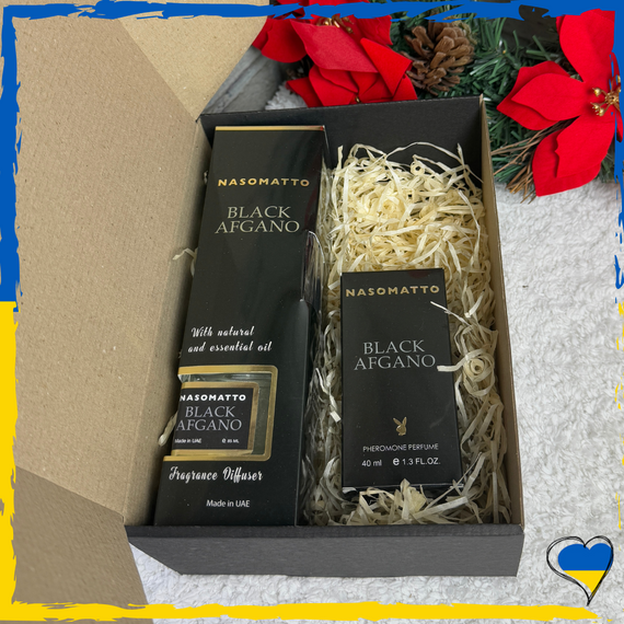 Подарочный парфюмированный набор унисекс Nasomatto Black Afgano 2в1