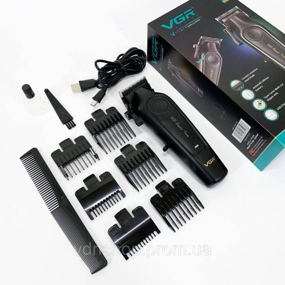 Машинка для стрижки акумуляторна VGR, Професійна машинка для стрижки волосся з насадками TW-72 | Зображення 3