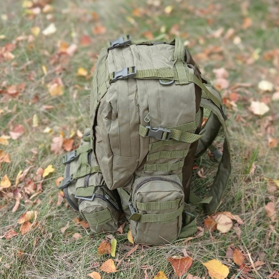 Військовий рюкзак Модульний на 50 л олива Тактичний похідний рюкзак 4в1 для військовослужбовців   знижка | Зображення 3