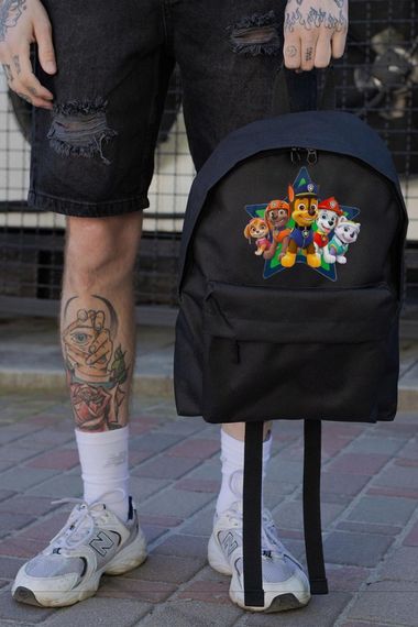 Повсякденний Рюкзак Шкільний  Without Compact З Принтом Щенячий Патруль Black