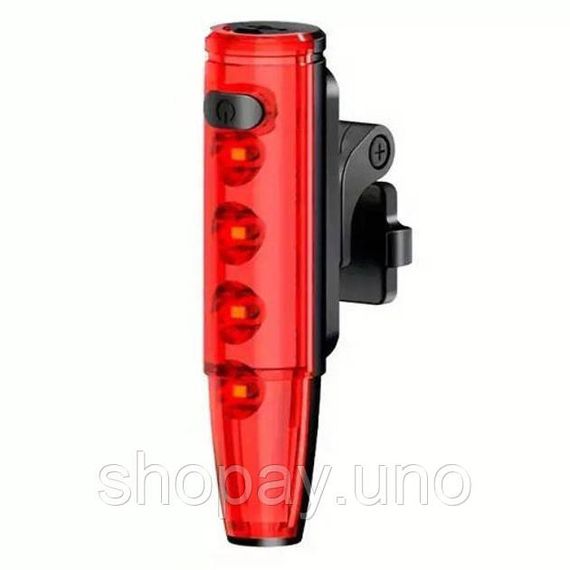 Фонарь задний для велосипеда LEADBIKE LD77-LS-4 LED, Стоп на велосипед LED USB, Светоотражатель на вело WH-39 | Зображення 3