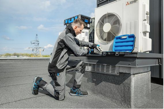 Штани робочі Hoegert TAUBER HT5K812-L 4-way stretch 92% поліамід, 8% еластан темно-сірі, L (52) | Зображення 7