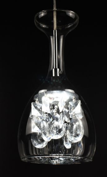 Люстра світлодіодна підвісна LED світильник для квартири на стелю лед 26989 Хром 30-150х13х13 см. | Зображення 6