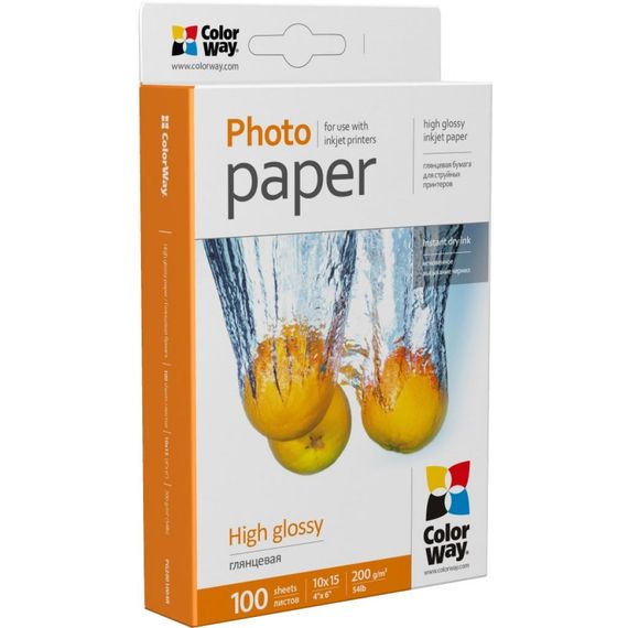 Фотопапір ColorWay 10x15 200г glossy, 100с (PG2001004R) | Зображення 1