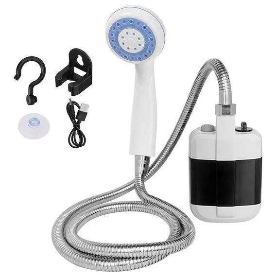 Портативный кемпинговый душ с помпой USB Travel shower | Зображення 1